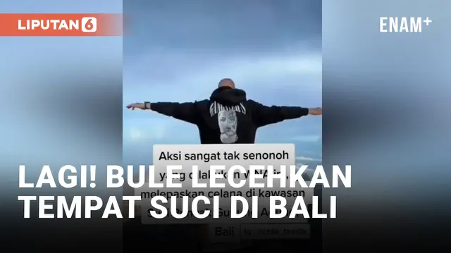 Viral! Bule Rusia Buka Celana di Puncak Gunung Agung Bali