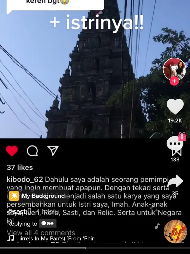 Kisah Ki Joko Bodo Buatkan Candi sebagai Persembahan untuk Istri dan Anak-Anak Tercinta. (TikTok @sasfly)