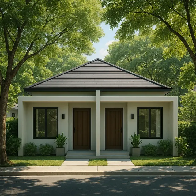 Model Rumah Petak Minimalis Modern di Pinggir Jalan