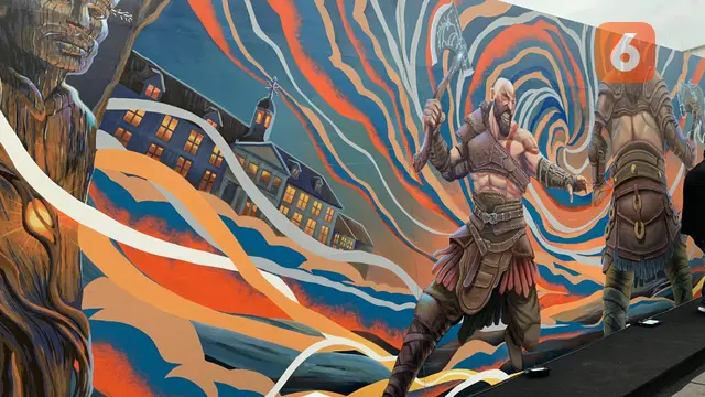 Mural God of War Ragnarok di Kota Tua