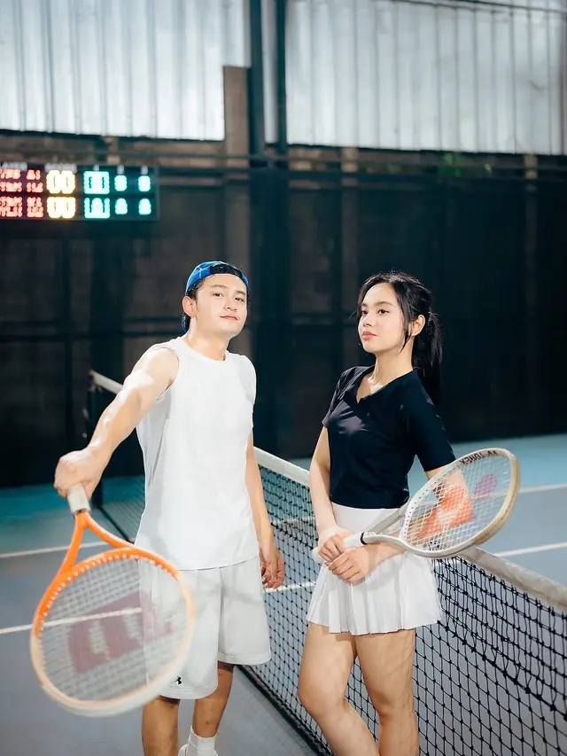 6 Potret Lyodra dan Randy Martin Main Tenis, Kompak Bareng Davina Karamoy