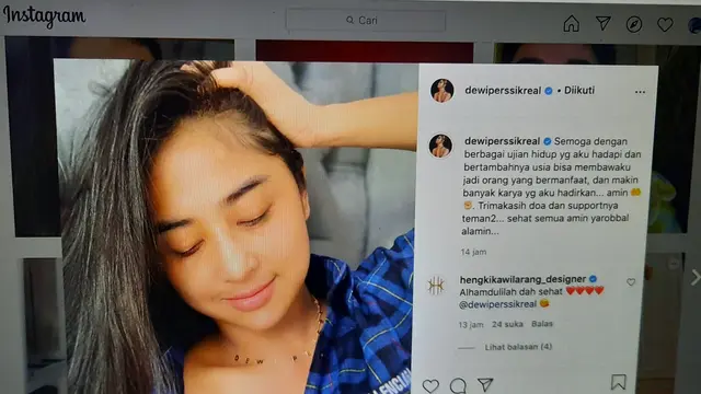 Unggahan Dewi Perssik. (Foto: Instagram @dewiperssikreal)