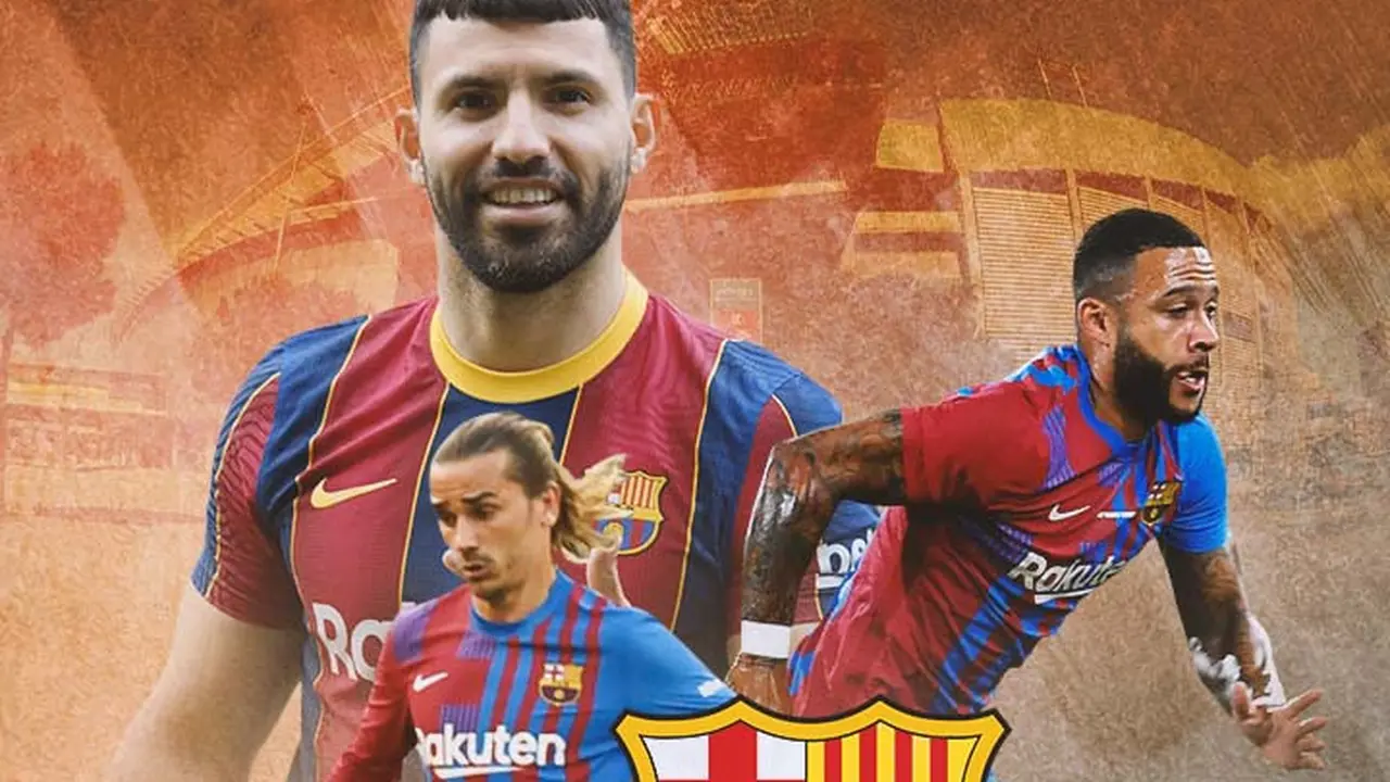 Barcelona - Sergio Aguero, Antoine Griezmann, Memphis Depay