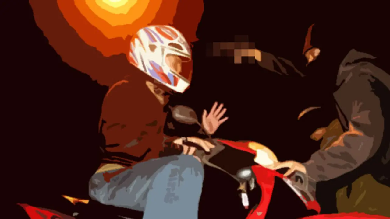 Ilustrasi Begal Motor