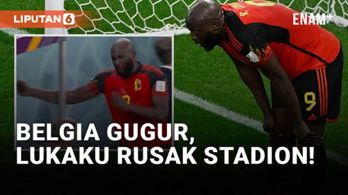 VIDEO: Lukaku Ngamuk, Rusak Fasilitas Stadion Piala Dunia 2022