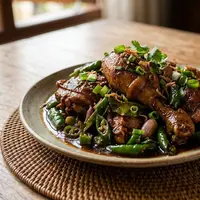 Resep Ayam Kecap Cabai Hijau ala Warung Rumahan (Foto: AI Generated)