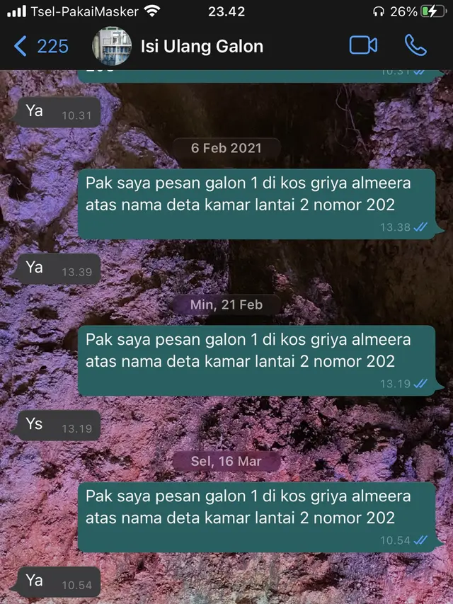 6 Chat Pesan Galon ala Anak Kos Ini Bikin Senyum, Simpel Tanpa Ribet