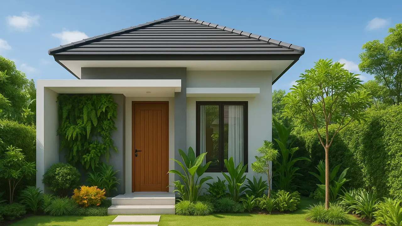 Model Rumah Ukuran 6x9 Dengan Gaya Modern/Ilustrasi gambar oleh AI