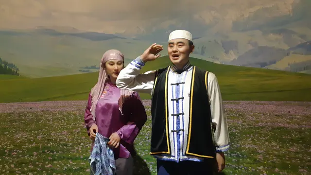 Model etnis Uighur di Museum Xinjiang atau museum sejarah wilayah barat di Urumqi (Rizki Akbar Hasan / Liputan6.com)