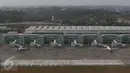 Suasana Bandara Internasional Sultan Aji Muhammad Sulaiman (SAMS) Sepinggan Balikpapan, Kaltim, Selasa (27/10). Berdasarkan survei ASQ, bandara SAMS berhasil masuk peringkat 16 bandara terbaik sedunia. (Liputan6.com/Immanuel Antonius)