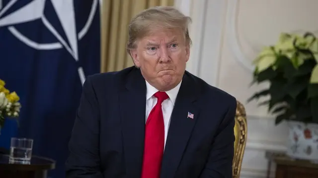 Presiden Donald Trump di NATO Summit 2019 emosi karena pernyataan Presiden Prancis Emmanuel Macron.