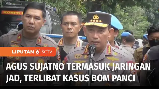 Kapolri Jenderal Listyo Sigit Prabowo, pastikan pelaku bom bunuh diri di Polsek Astana Anyar Kota Bandung, merupakan kelompok jaringan Jemaah Ansharut Daulah (JAD) Jawa Barat. Pelaku bernama Agus Sujatno alias Agus Muslim, yang juga merupakan pelaku ...
