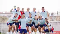 Skuad Timnas Spanyol bersiap menuju Euro 2024. (X/Spanish Football)