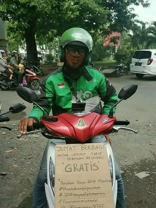 Pelat nomor ojol yang bikin ngakak