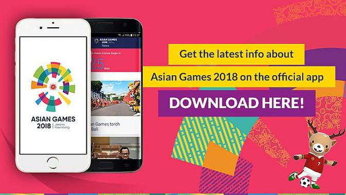 18th Asian Games 2018 Official App (Foto: Ist)