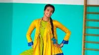 Pursala Venkata Sindhu dalam balutan busana khas India. (www.pallavistylediaries.com)