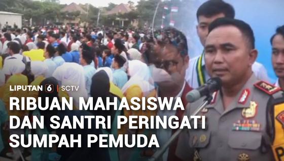 Hari Sumpah Pemuda, Pemuda dan Santri Deklarasi Jogo Omah di Mapolda Jatim