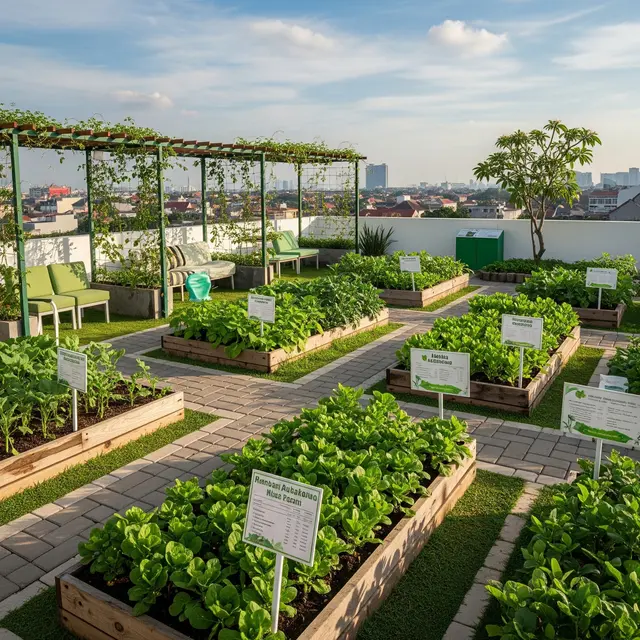 9 Ide Kebun Sayur di Rooftop Kantor untuk Kemandirian Pangan Karyawan, Solusi Hijau Produktif