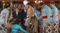 Presiden SBY menyaksikan rangkaian prosesi ritual adat pernikahan putri Sultan HB X, GKR Hayu, dengan KPH Notonegoro (Rumgapres/ Abror Riski)