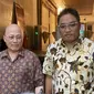Mario Teguh dan pengacaranya mendatangi Polda Metro Jaya, Jumat (9/8/2023). (Liputan6.com/Ady Anugrahadi)