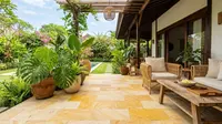 12 Desain Teras Rumah dengan Lantai Batu Alam Minimalis yang Elegan dan Sejuk