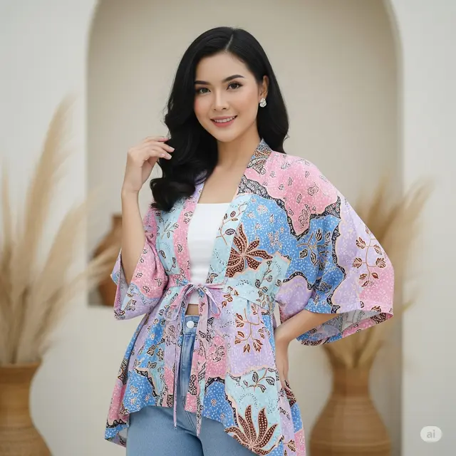 Kimono Batik Satin