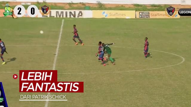 Berita video pemain Liga Ghana mencetak gol yang bisa dikatakan lebih fantastis dari yang ditorehkan Patrik Schick di Euro 2020.