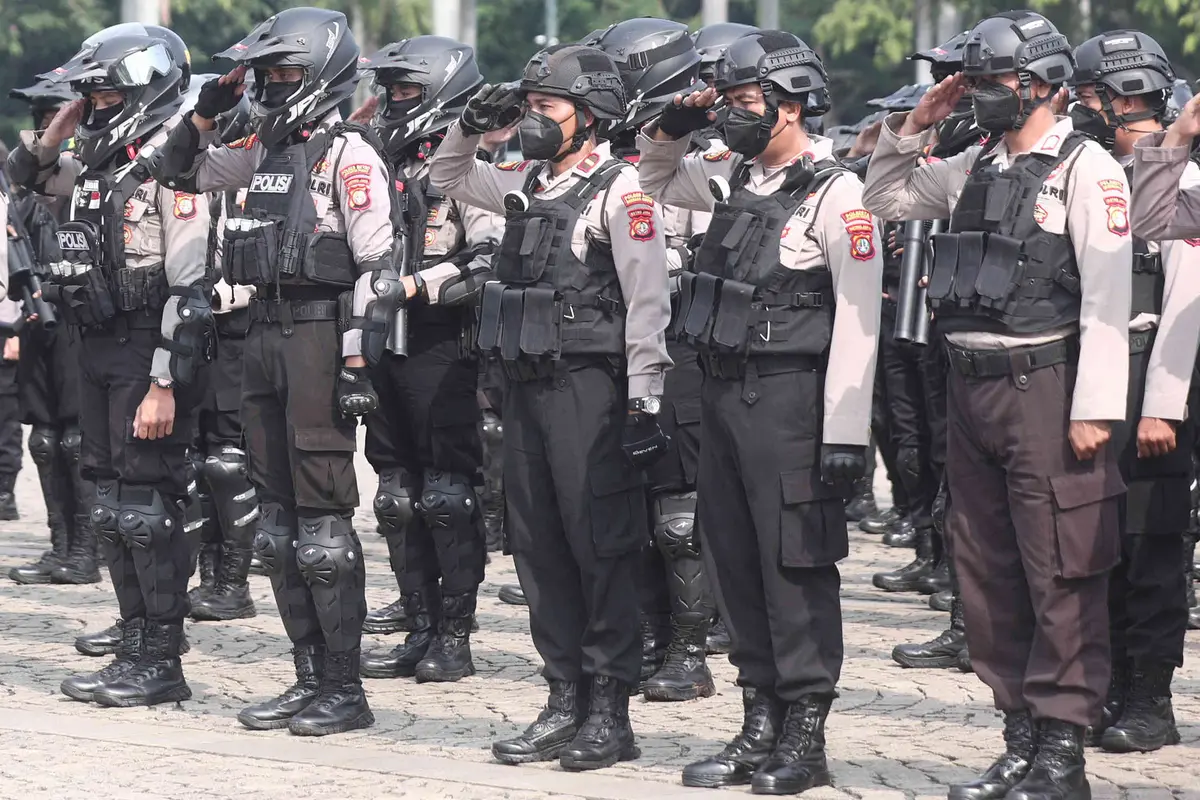 Apel Gabungan Pasukan Pengamanan Demo 11 April 2022