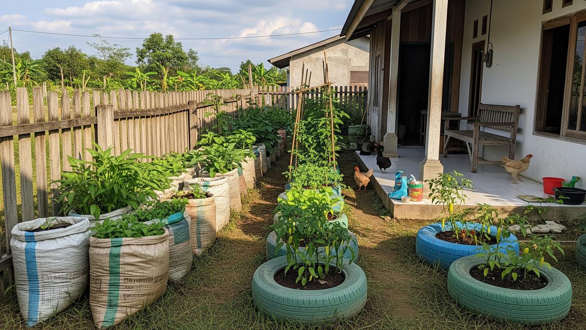 Ide Kebun Sayur Rumahan Tanpa Beli Pot Mahal, Tips Berkebun Low Budget