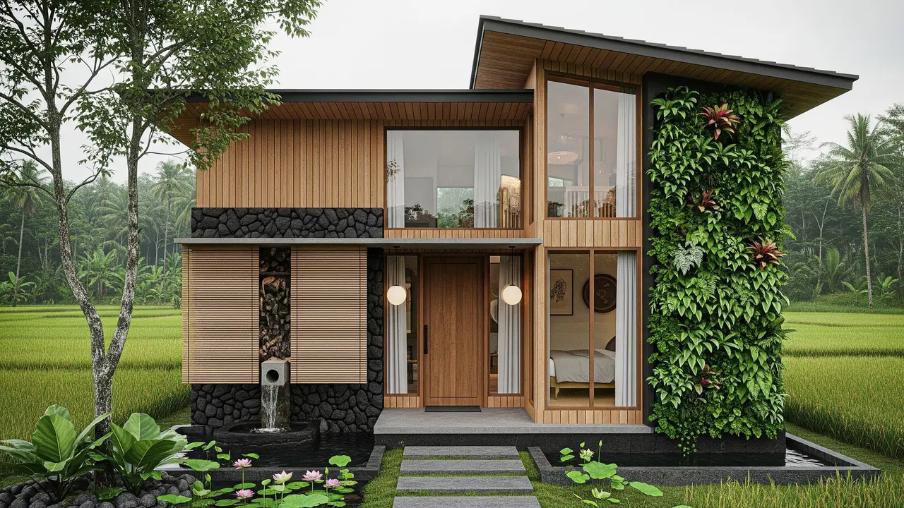Model Rumah Kecil Bergaya Japandi Mewah Terbaru 2025/ Ilustrasi AI