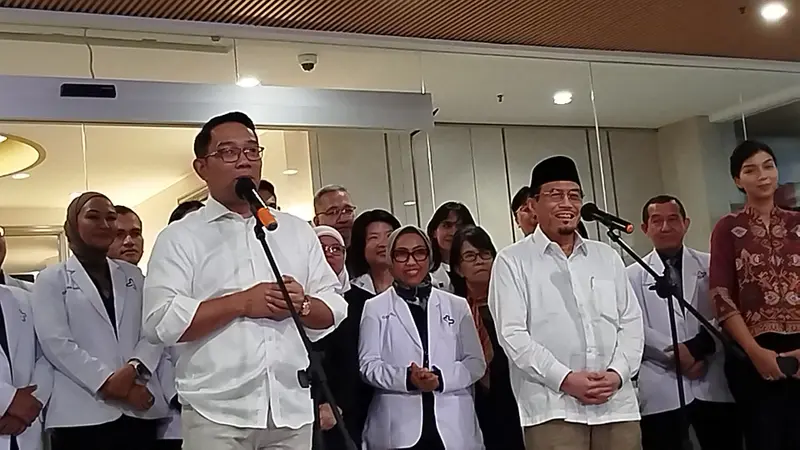 Calon Gubernur Daerah Khusus Jakarta, Ridwan Kamil, di RSUD Tarakan Jakarta, Sabtu (31/8/2024) (Istimewa)