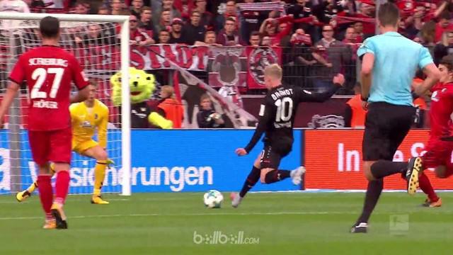 Berita video highlights Bundesliga 2017-2018 antara Bayer Leverkusen melawan Freiburg dengan skor 4-0. This video presented by BallBall.