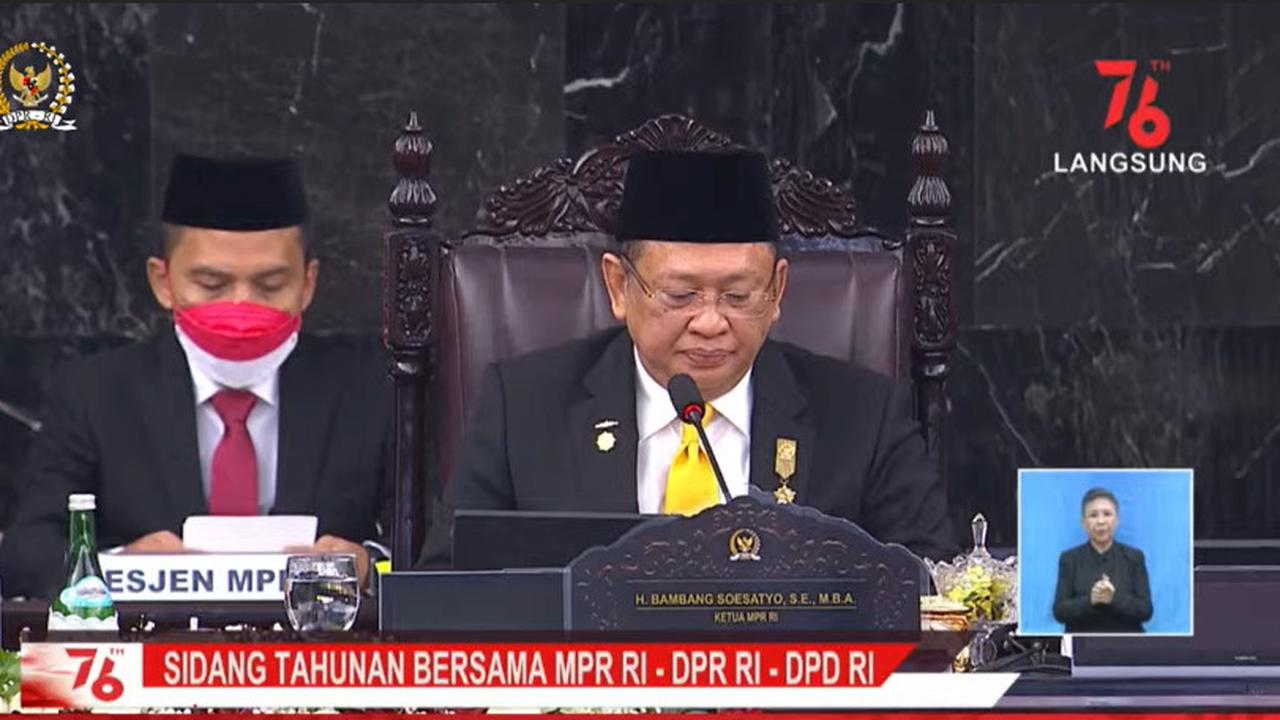 Buka Sidang Tahunan MPR, Bamsoet Pantun: Walau Koalisi Masih Bisa ...