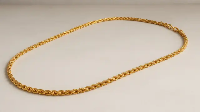 Model Kalung Rantai Emas Panjang/Ilustrasi oleh AI