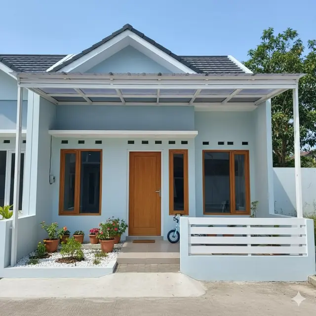 Modern dengan Kanopi dan Warna Pastel