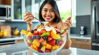 cara membuat salad buah sederhana ©Ilustrasi dibuat AI