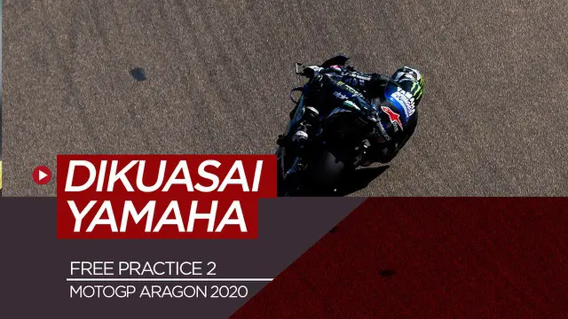 VIDEO: Maverick Vinales Tercepat, Yamaha Dominasi FP2 MotoGP Aragon