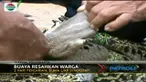 Buaya tersebut masuk ke permukiman warga selepas banjir yang merendam kawasan Dukuh Kwagon.