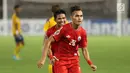 Pemain Persija, Rezaldi Hehanusa berlari merayakan gol yang dicetaknya ke gawang Tampines Rovers pada laga grup H Piala AFC 2018 di Stadion GBK, Jakarta, Rabu (28/2). Babak pertama Persija unggul 2-0. (Liputan6.com/Helmi Fithriansyah)