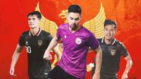 Timnas Indonesia - Elkan Baggott, Sandy Walsh, Witan Sulaeman (Bola.com/Adreanus Titus)