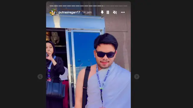 Fuji dan Thariq Halilintar juga Membadalkan Umrah Mendiang Bibi Andriansyah-Vanessa Angel. (instagram.com/putrasiregarr17)