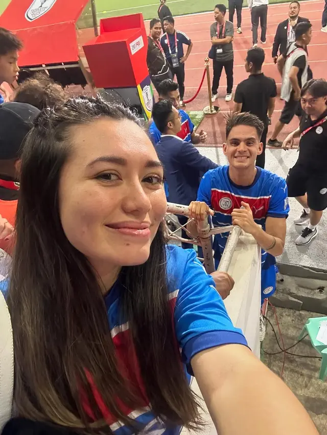 6 Potret Amanda Gonzales Hamil 4 Bulan, Rela ke Filipina Nonton Pertandingan Suami