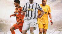 Juventus - Alvaro Morata, Giorgio Chiellini, Gianluigi Buffon (Bola.com/Adreanus Titus)