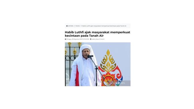 Cek Fakta artikel Habib Luthfi meminta pendukungnya mendukung PSI