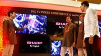 Peluncuran Smart TV Sharp terbaru di Jakarta, Selasa (6/6/2017)