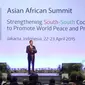 Presiden Jokowi dalam Konferensi Asia-Afrika di Jakarta. (Liputan6.com/Herman Zakharia)