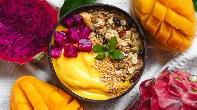 jus smoothies buah naga mangga