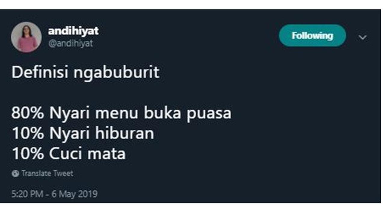 6 Definisi Ngabuburit ala Netizen yang Kocak Abis