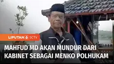 Cawapres nomor urut 3, Mahfud MD memutuskan untuk mengundurkan diri dari jabatannya sebagai Menko Polhukan saat berkampanye di Lampung, Mahfud mengaku surat pengunduran dirinya telah disiapkan dan akan diserahkan langsung kepada Presiden Joko Widodo ...