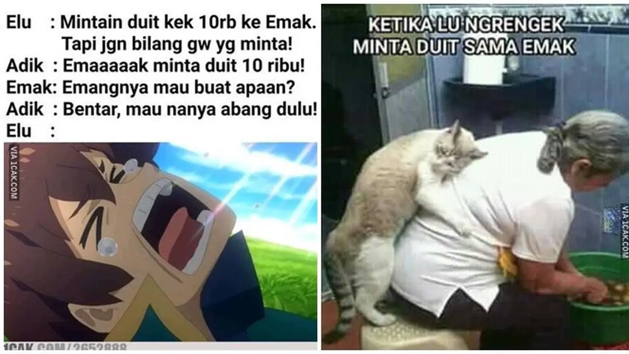 Meme Lucu saat Minta Duit ke Emak Ini Bikin Ketawa Geli